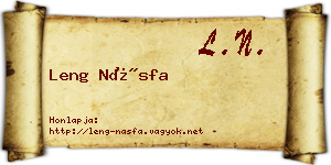 Leng Násfa névjegykártya